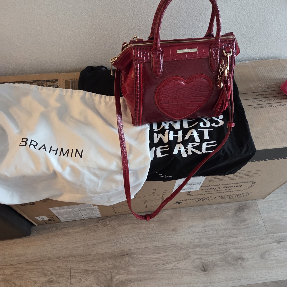 Brahmin Crimson Heart Satchel